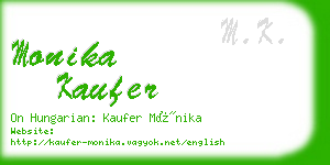 monika kaufer business card